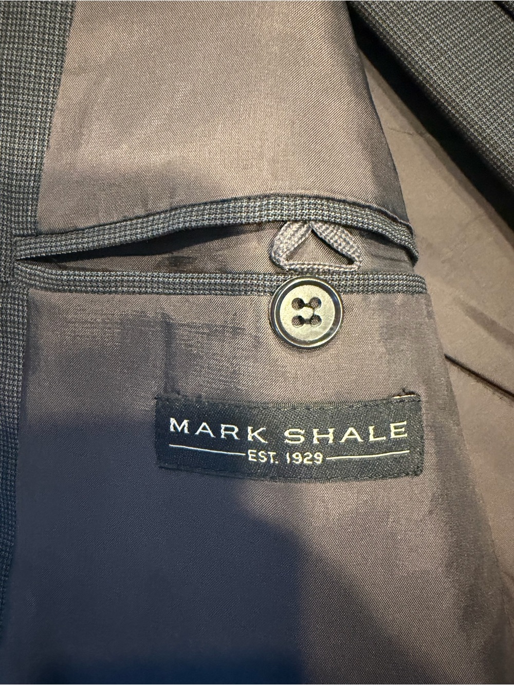 Mark Shale Men's Blazer Jacket and Pants - Charcoal Gray/Black Pattern